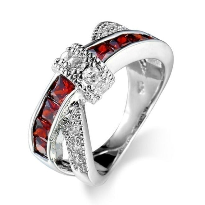 Sweet Refine Zircon Lovely Silver Dainty Luxury Flower Rings for Women, INDN8574
