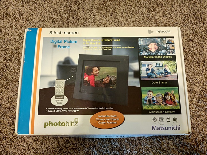 Matsunichi 8-inch Digital Picture Frame (Open Box, Unused)