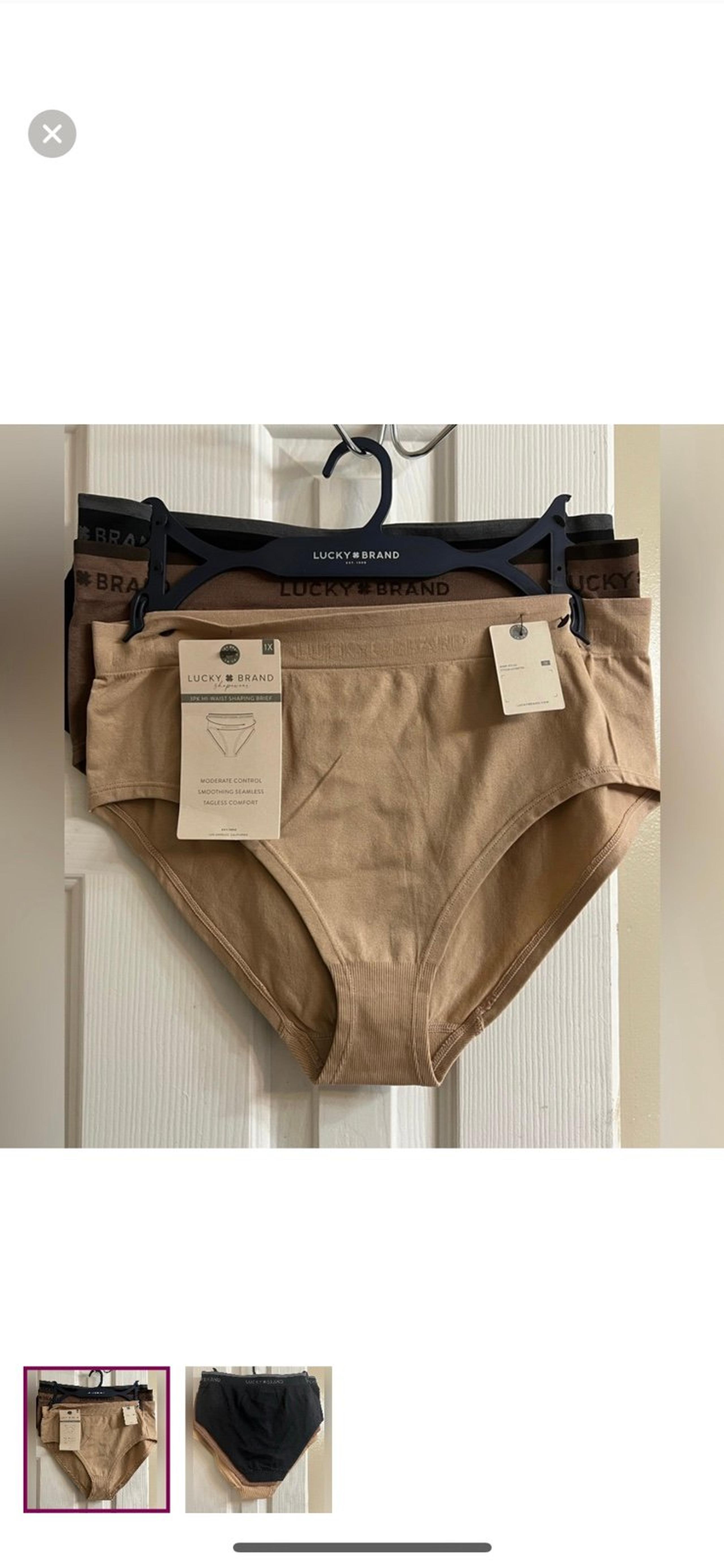 Lucky Brand Women’s Panties Sz XL Pkg/3 Seamless Bikinis Multi Color