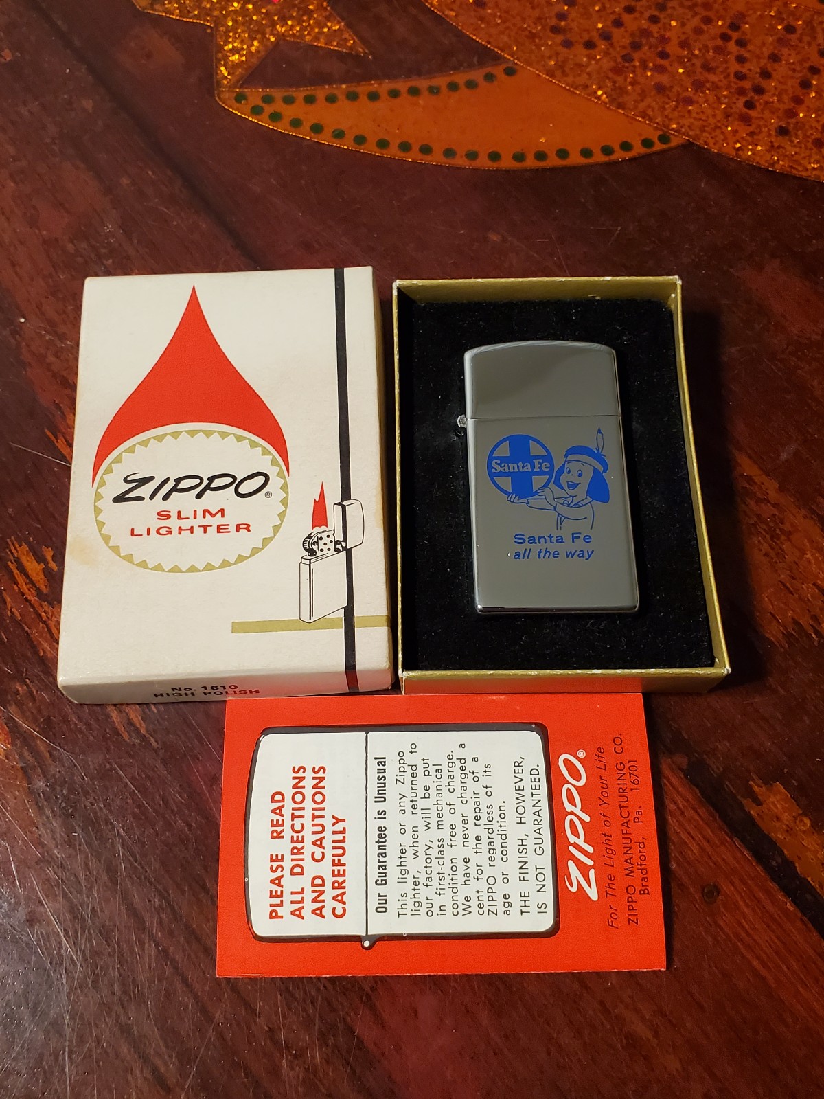 Zippo Lighter 1976 Advertising the Atchison, Topeka, and Santa Fe Railroads, in