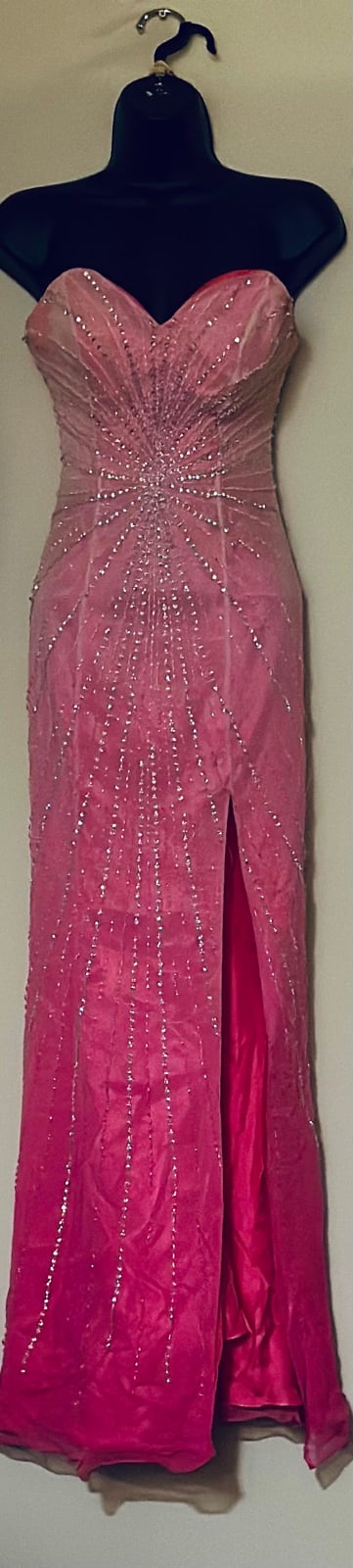 PARTY TIME Pink embroided gown size 2