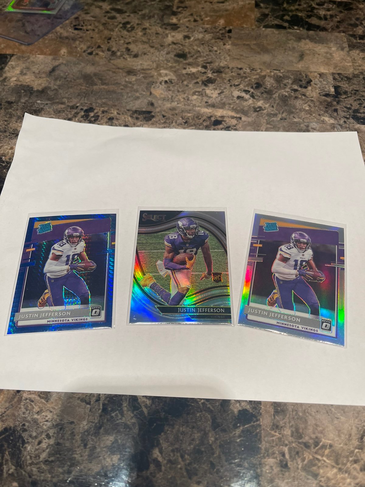 Justin Jefferson Rookie card lot