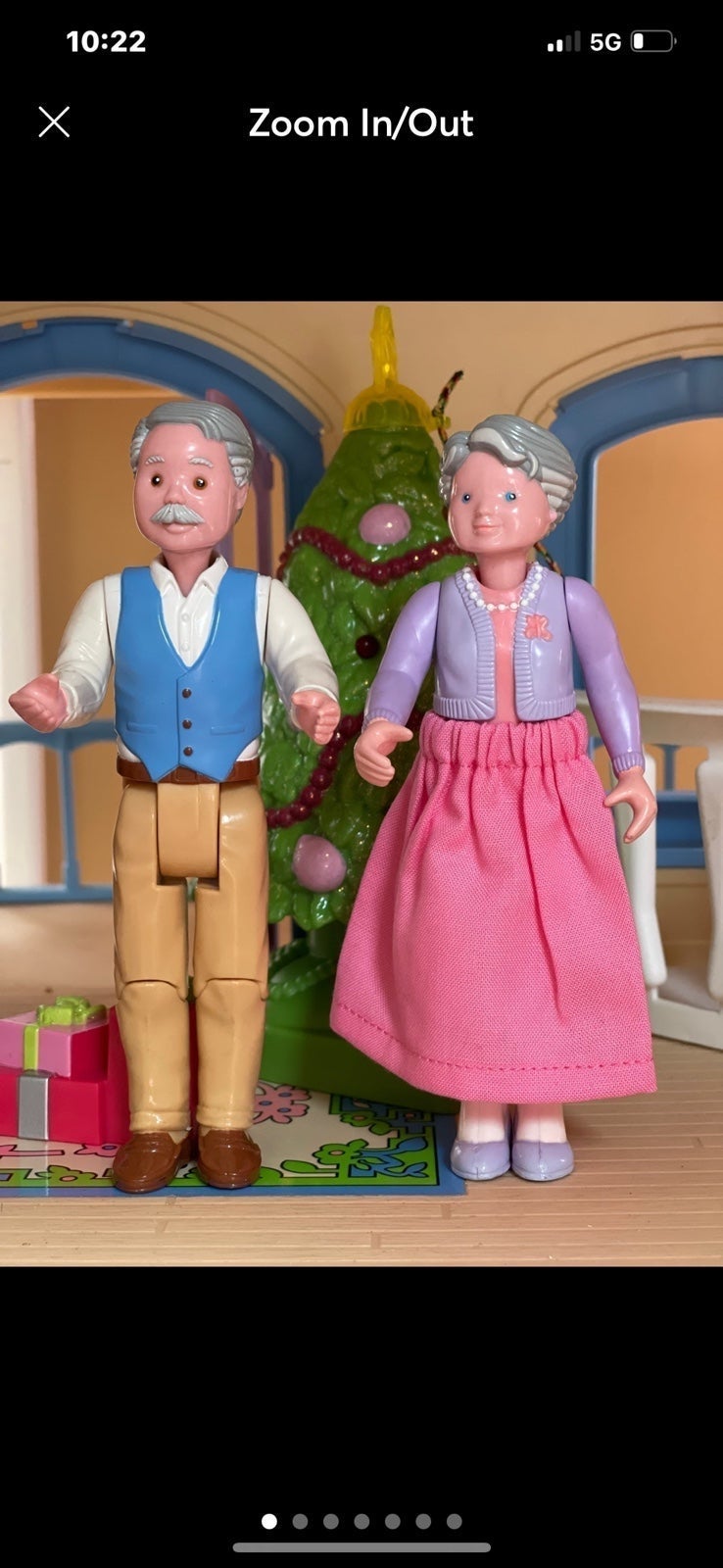Loving family grandparents dollhouse set