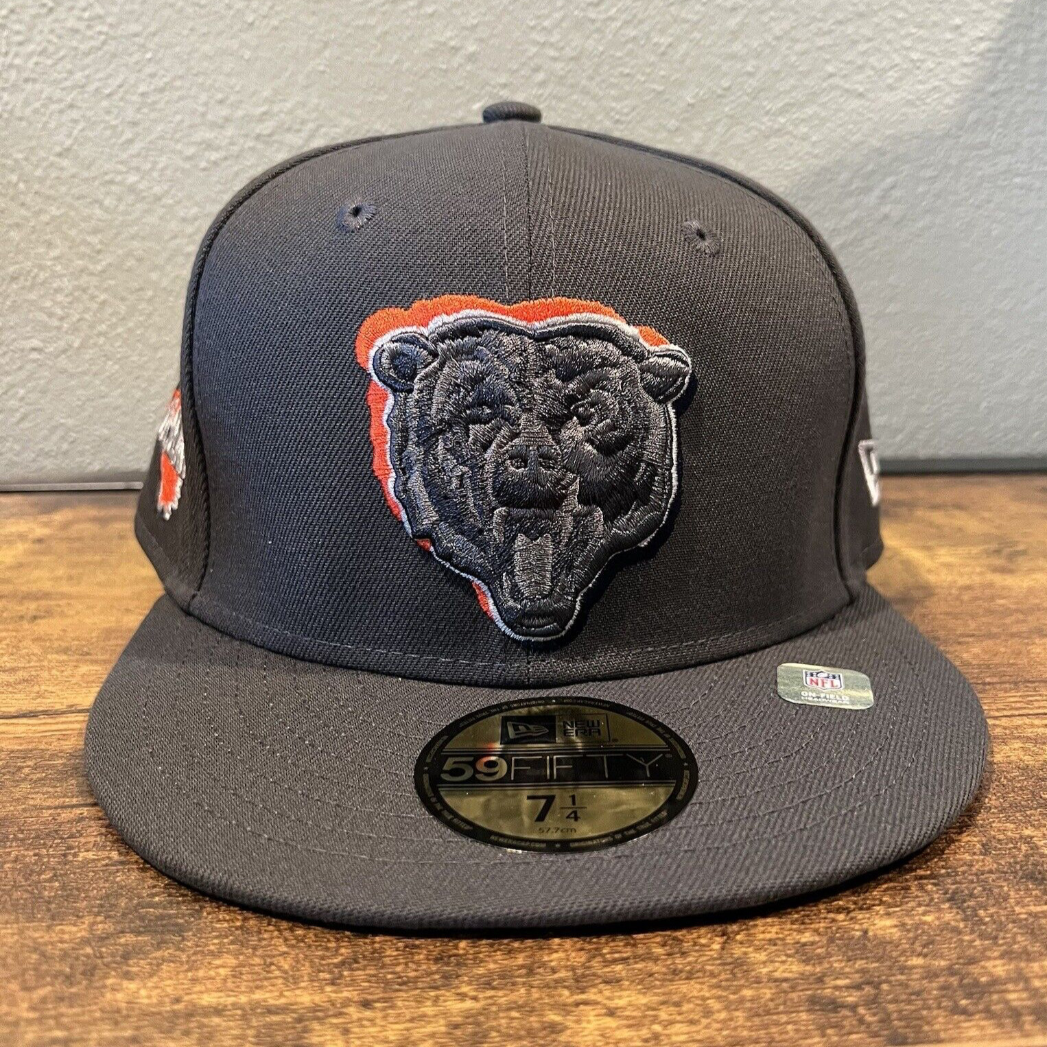 Chicago Bears New Era Official 2024 NFL Draft Graphite 59FIFTY Fitted Hat 7 1/4