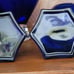 VINTAGE COBALT BLUE KOI FISH CANDLE HOLDERS