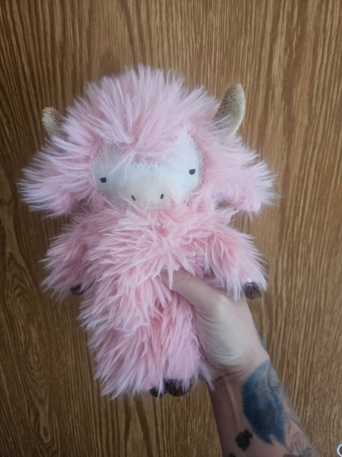 Button jar monster ultra plush pink cow