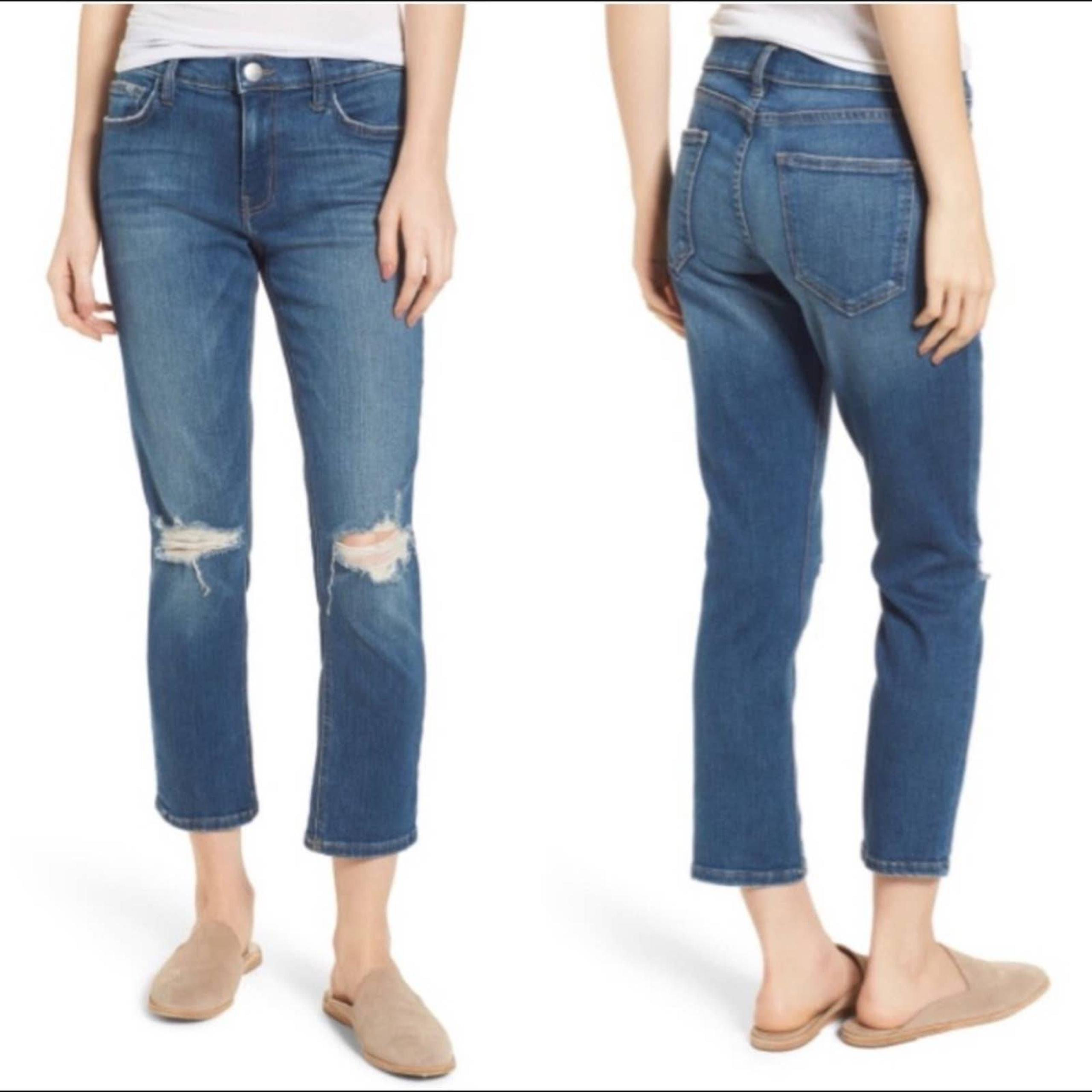 CURRENT/ELLIOT High Rise Straight Crop