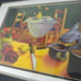 Rare Vintage Bed Bath Beyond Will Rafuse Art Print Framed In Glass 12x24