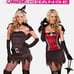 NIP Sexy Adult Halloween Quick Change Combo Witch / Vampire Cosplay Costume