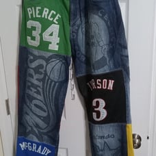 Unk denim NBA patches jeans