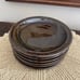 Vintage Brown Glazed Stoneware Plates Set Of 6 Handmade Plates