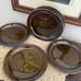 Vintage Brown Glazed Stoneware Plates Set Of 6 Handmade Plates