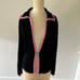 VERTIGO Knit Jacket Evening Size M 145 NEW Black Pink Beaded Bling Slinky Y2k