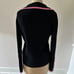 VERTIGO Knit Jacket Evening Size M 145 NEW Black Pink Beaded Bling Slinky Y2k