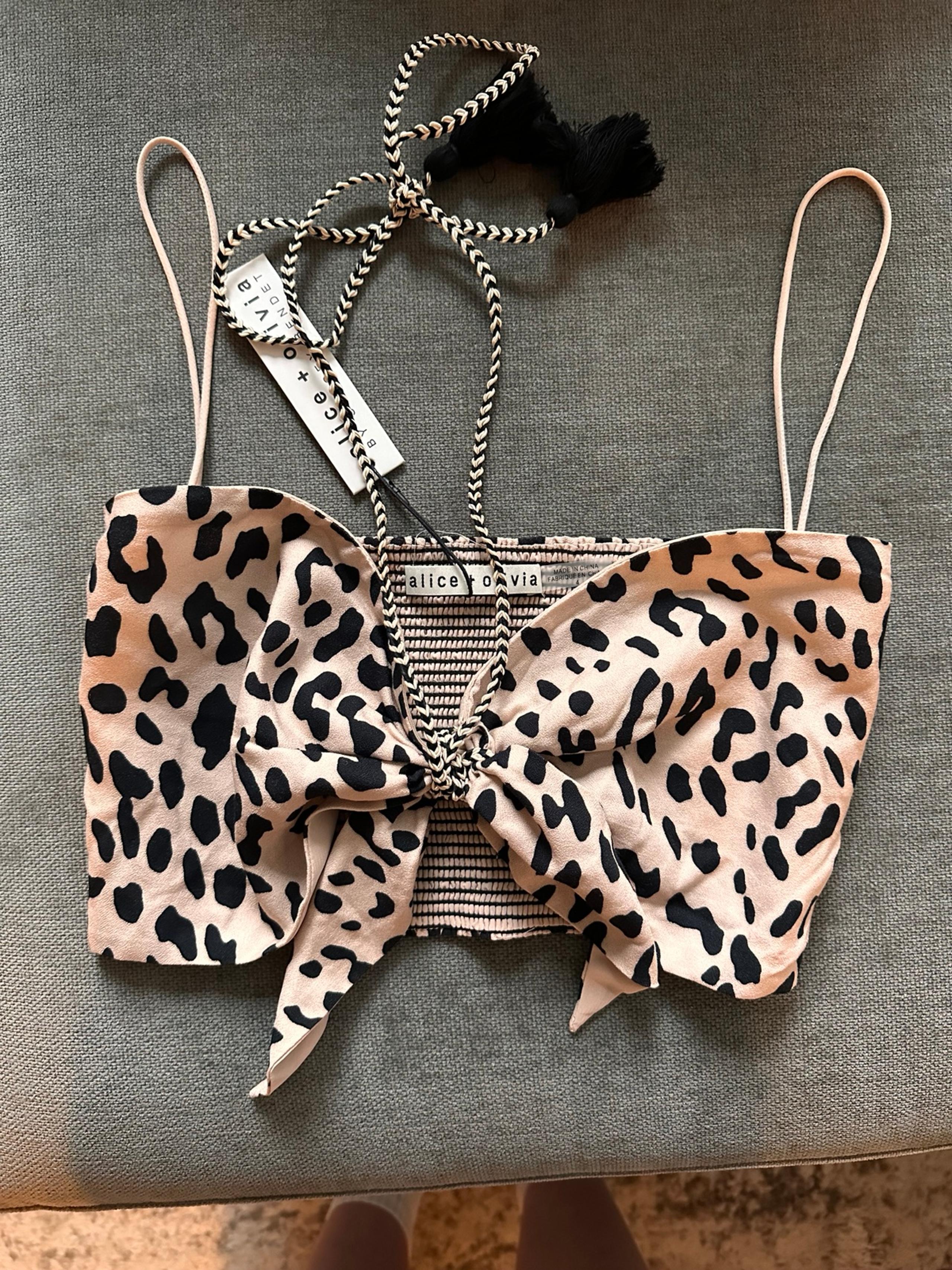 Alice + Olivia livia halter top