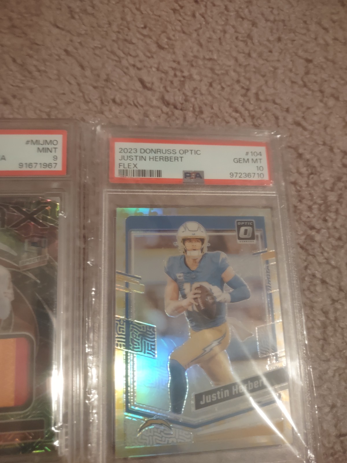 Graded football card lot