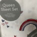 Maeve & Rose Microfiber Rainbows and Hearts Queen Size Sheet Set