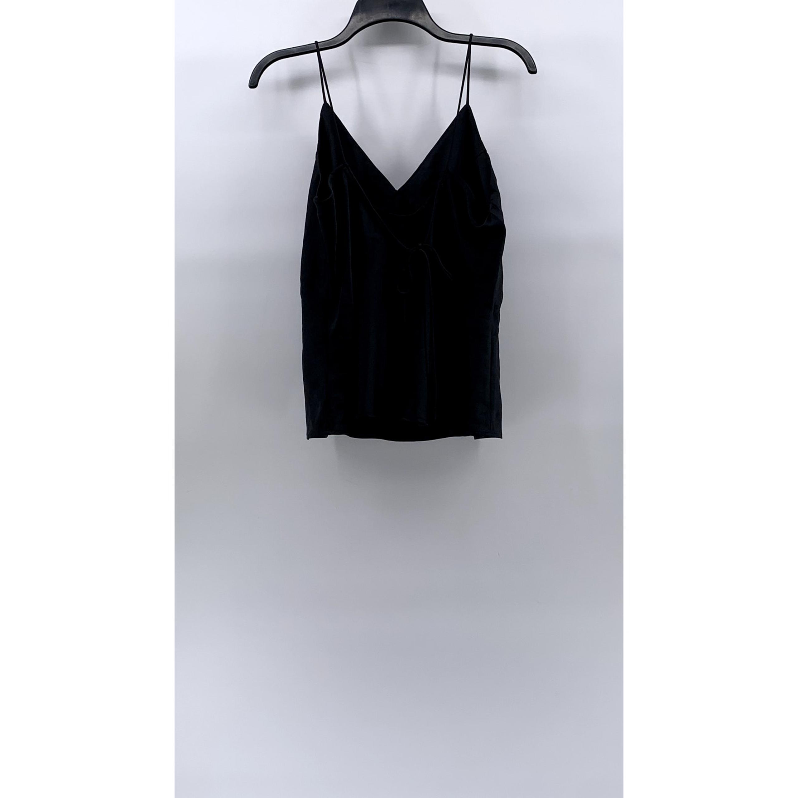 A NEW DAY Women's Black Solid V-Neck Spaghetti Strap Cami Top SZ M