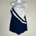 Vintage 1960s Robby Len Fashions Blue White One piece Swimsuit Women’s Size 44