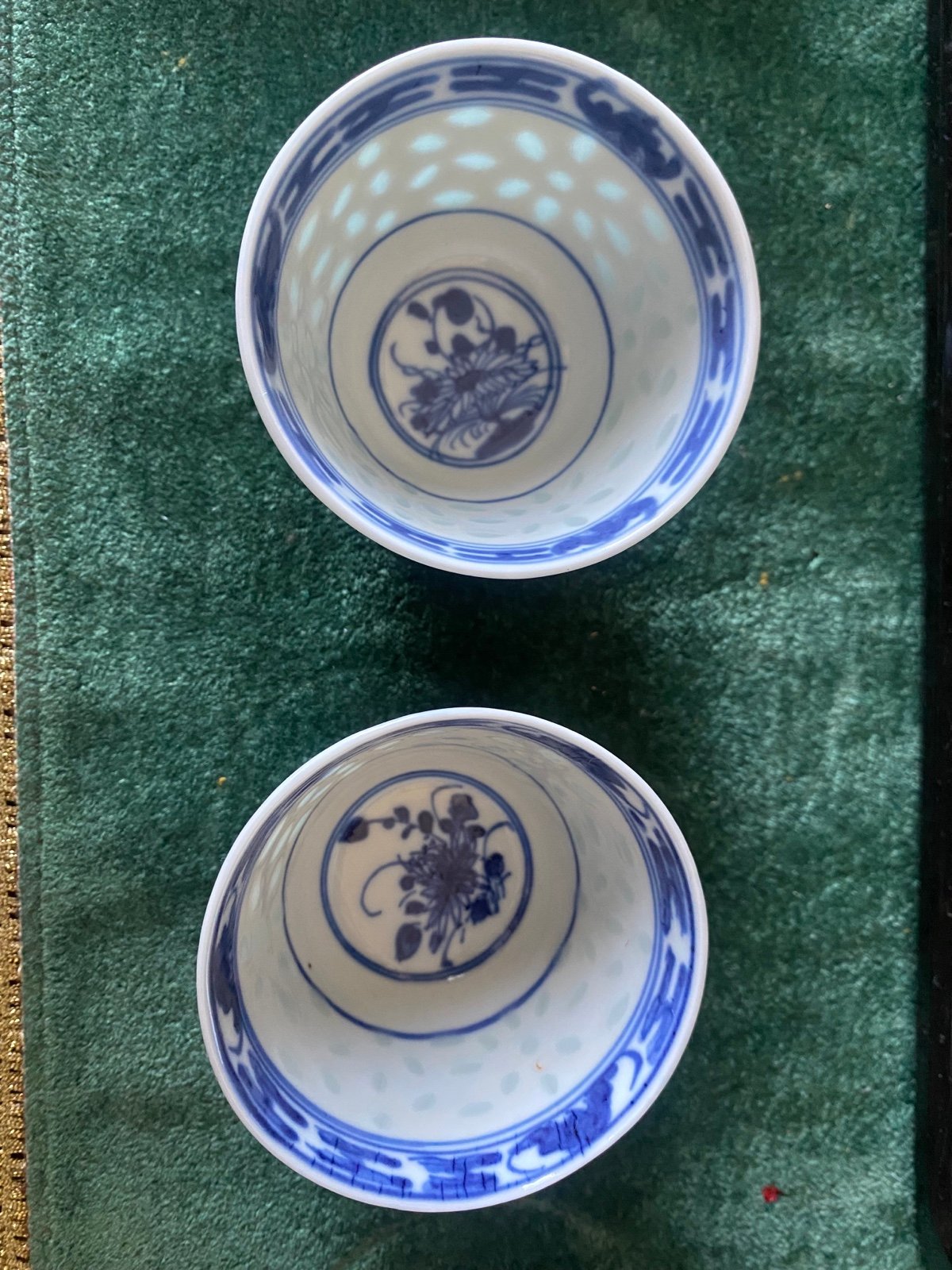 Chinese antique porcelain tea cups