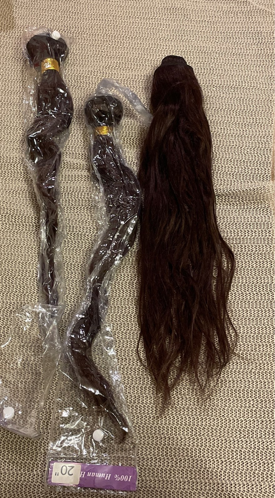 hair extensions human hair bundle of 3 full head