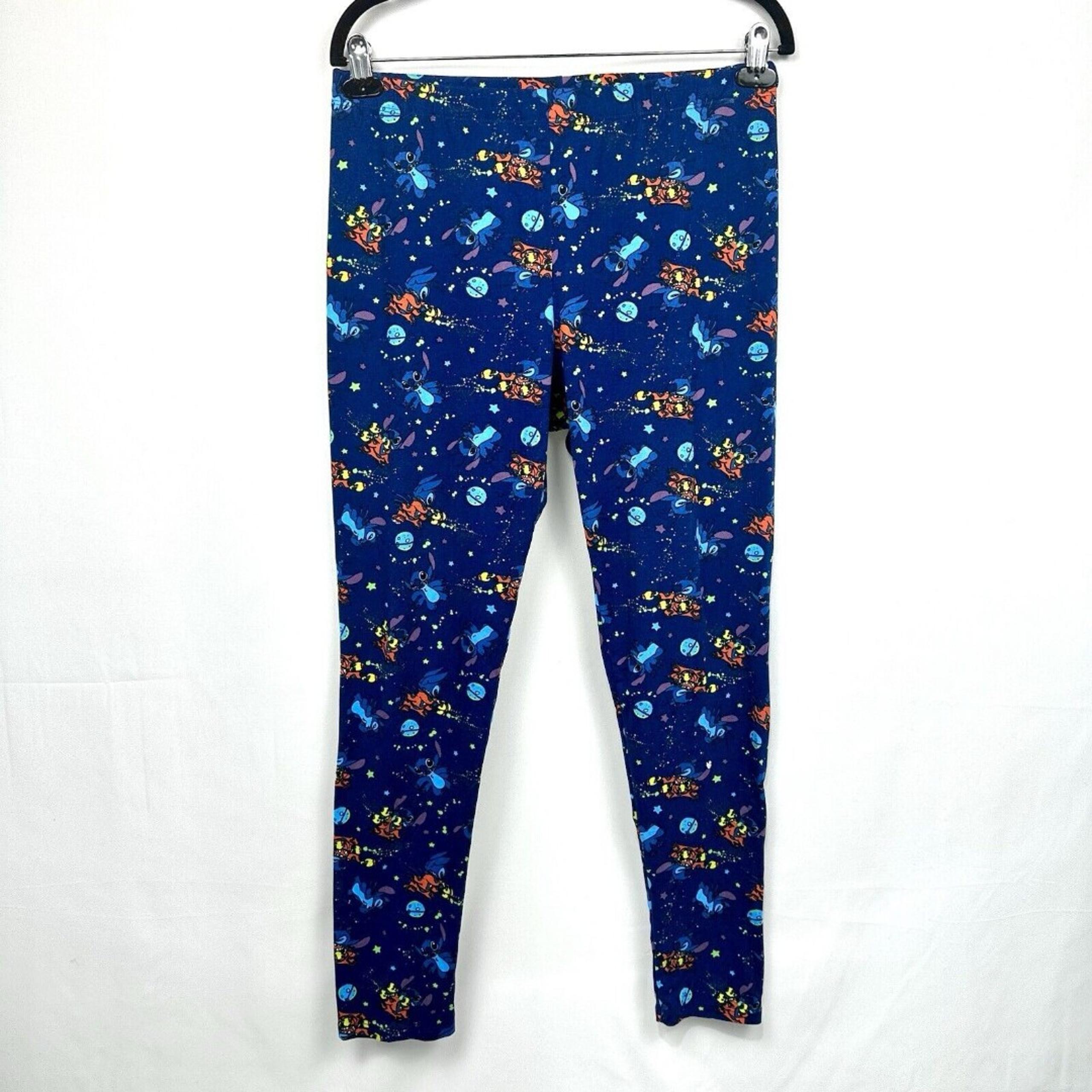 Disney Stitch Full Length Leggings Space Butter Soft Stretch Experiment #626 XL