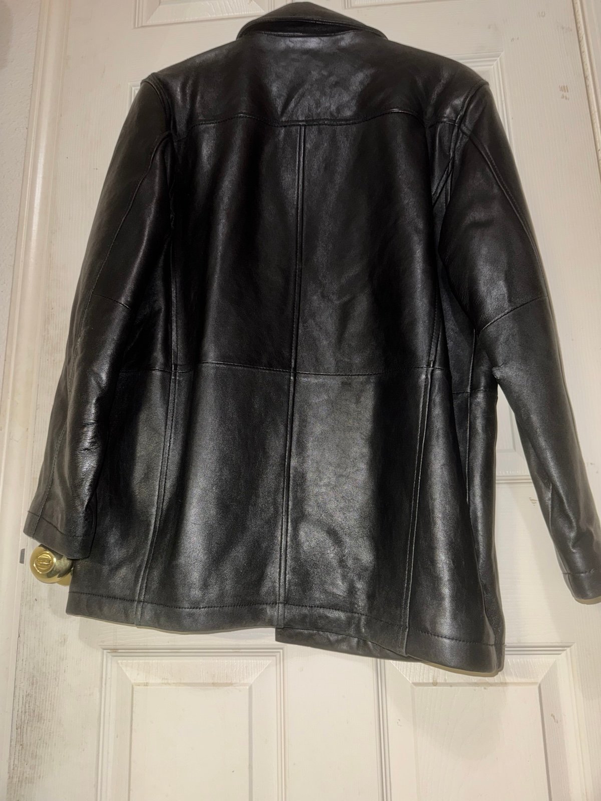 London fog men’s vintage leather jacket large