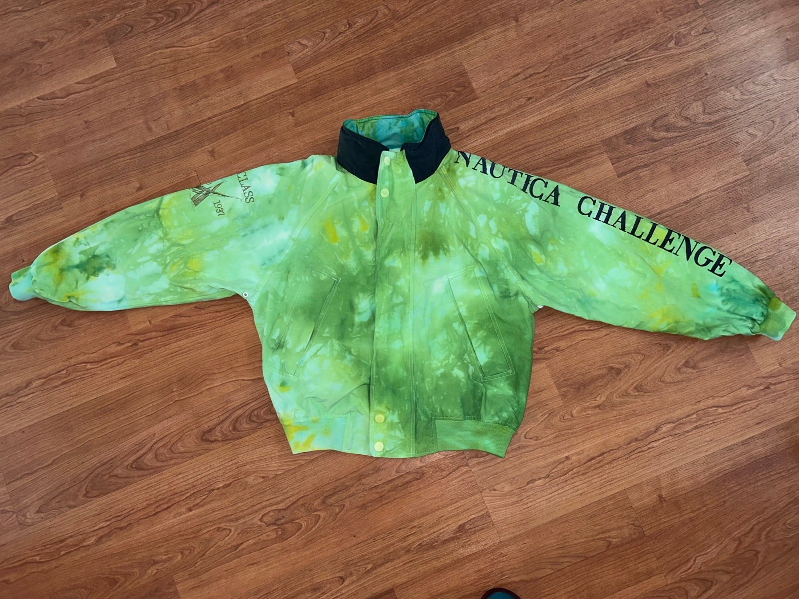 Vintage Hand dyed Nautica J-class challenge jacket size large