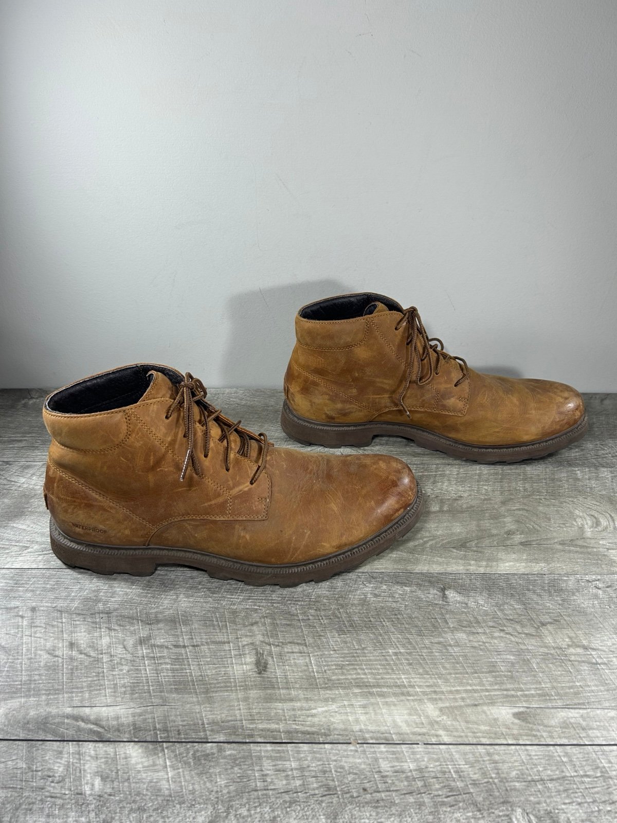 Sorel NM3847 Madson II Chukka Waterproof Brown Leather Men’s Ankle Boots Size 13
