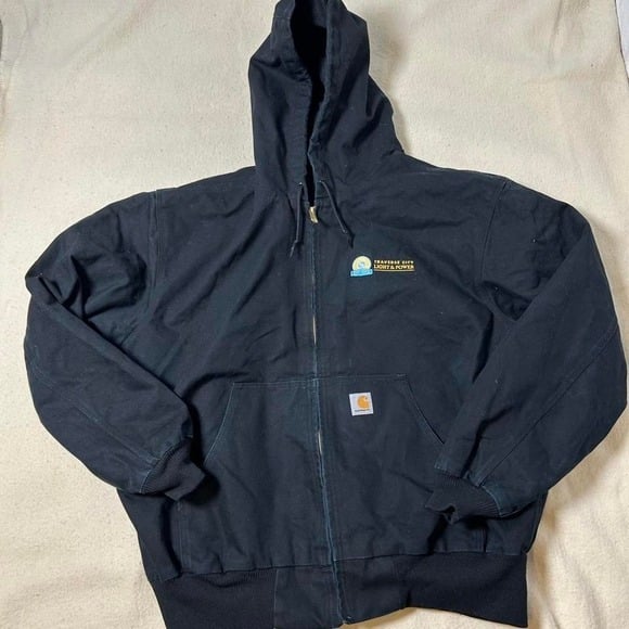 Carhartt Men's Thermal Lined Active Jacket 0J0131-M Black XXL Loose Fit