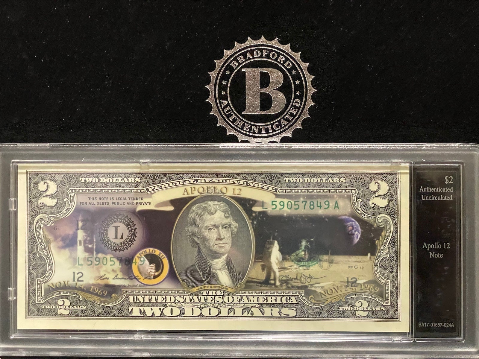 US SPACE RACE COLLECTION 2 Dollar Bill Two Legal Tender Uncirculated