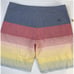 Travis Mathew Mens 40 Rainbow Color Block Stripe Swim Trunks Board Shorts