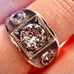 Vintage Signed Sterling Silver 925 Large Statement Ring Unique Textured Surface