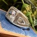 Vintage Signed Sterling Silver 925 Large Statement Ring Unique Textured Surface