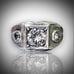 Vintage Signed Sterling Silver 925 Large Statement Ring Unique Textured Surface