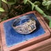 Vintage Signed Sterling Silver 925 Large Statement Ring Unique Textured Surface