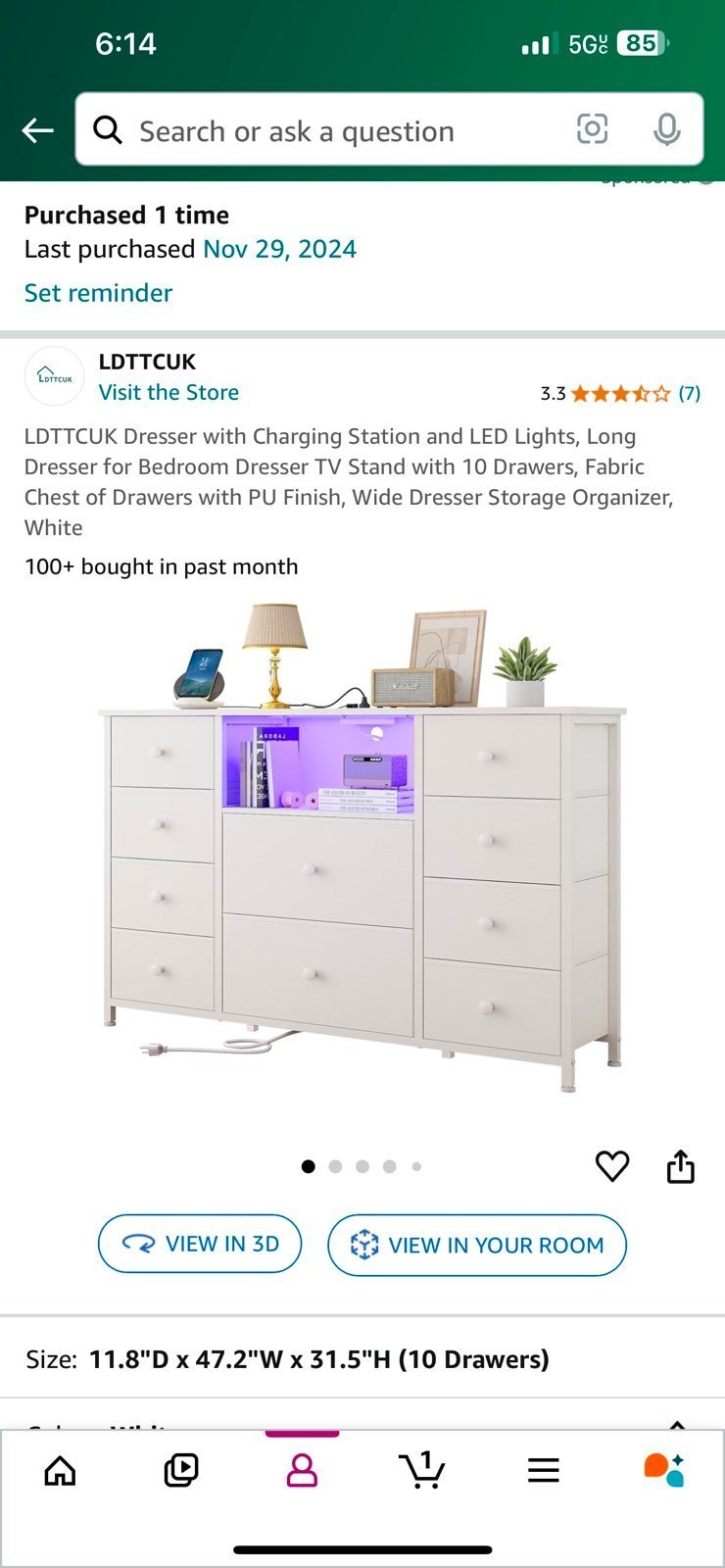 Dresser and 2 night stands