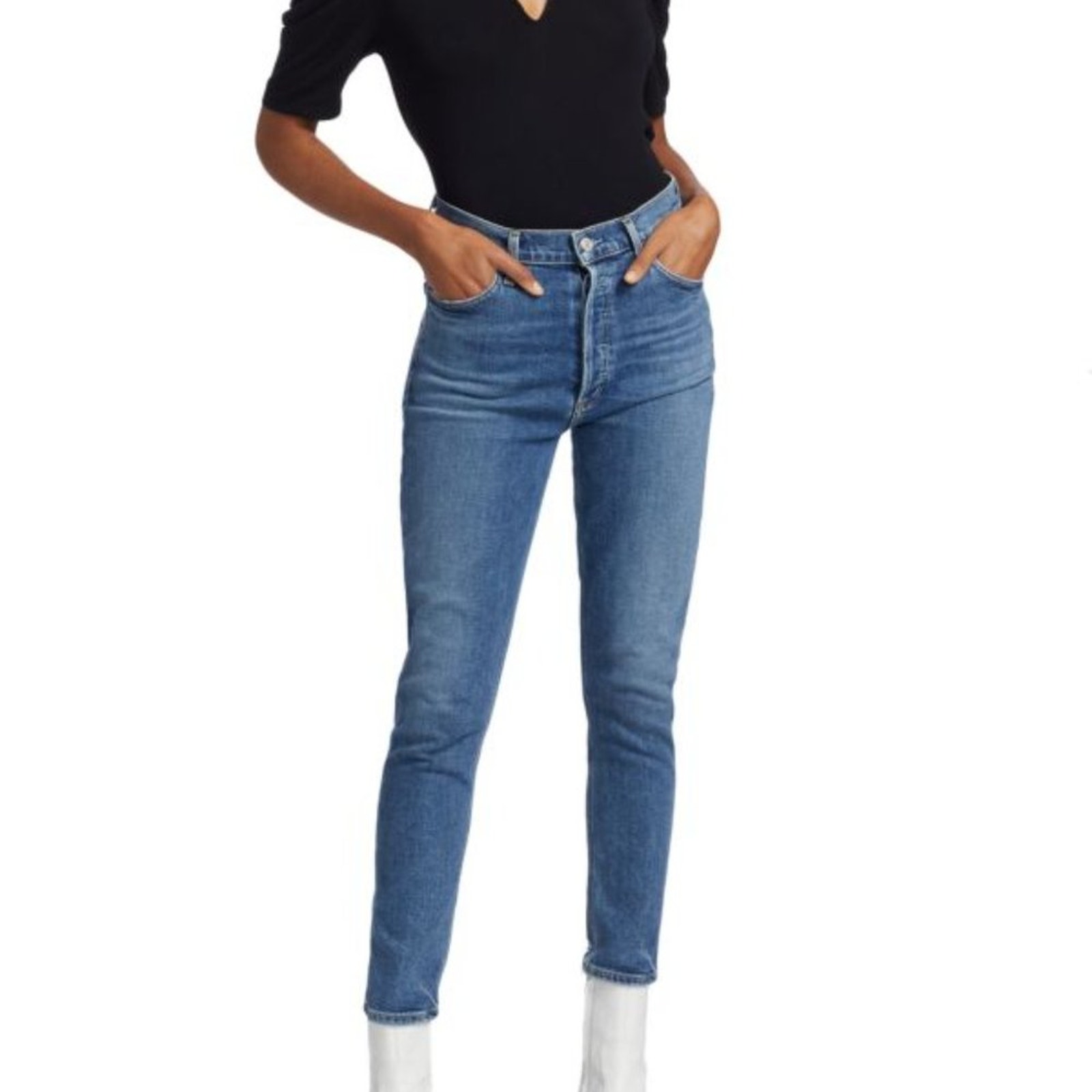 AGOLDE NICO WOMEN HIGH RISE SLIM FIT BETRAY SIZE 24 BRAND NEW