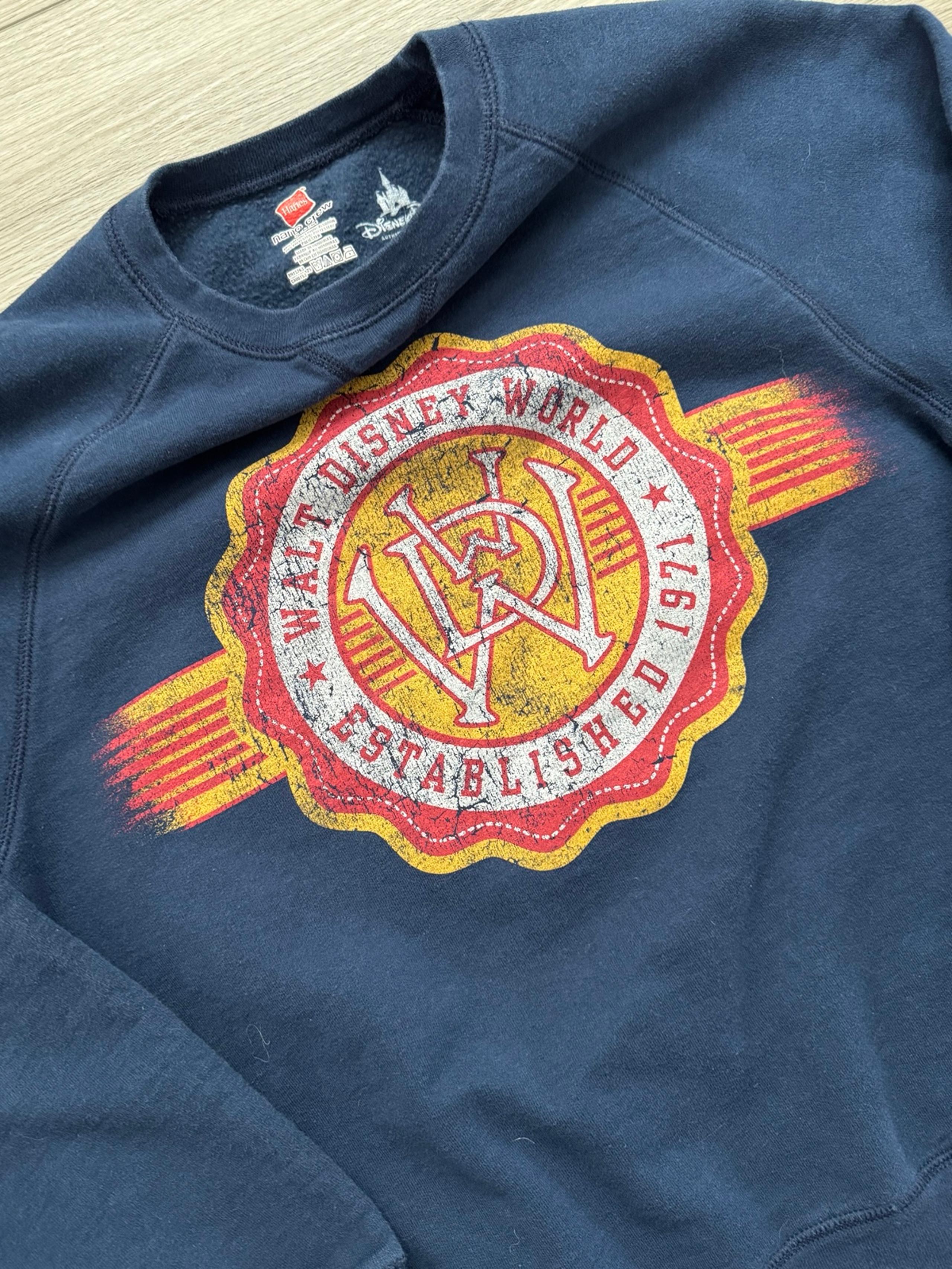 Vintage 90s Y2K Walt Disney World Disneyland Logo Crewneck Sweatshirt Men - sz S