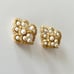 Vintage Trifari Gold Tone Faux Pearl Earrings