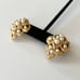 Vintage Trifari Gold Tone Faux Pearl Earrings