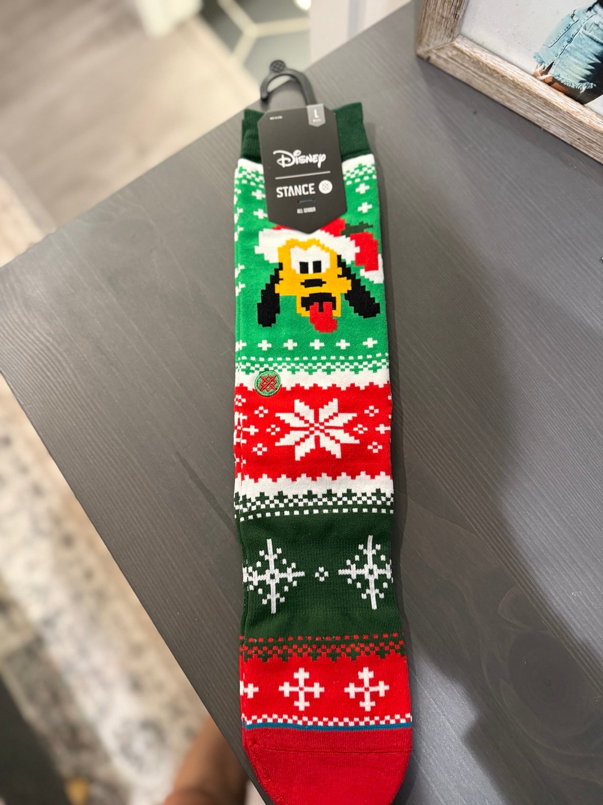 Disney Pluto Christmas Stance Socks NWT