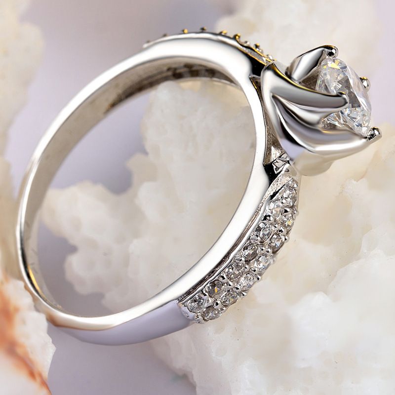 Rotary ring female contracted personality ring diamond ring jewelry