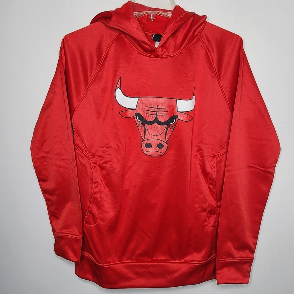 NBA Chicago Bulls Boys Hoodie Youth Red Logo Size L-14/16 NWT MSRP. 70