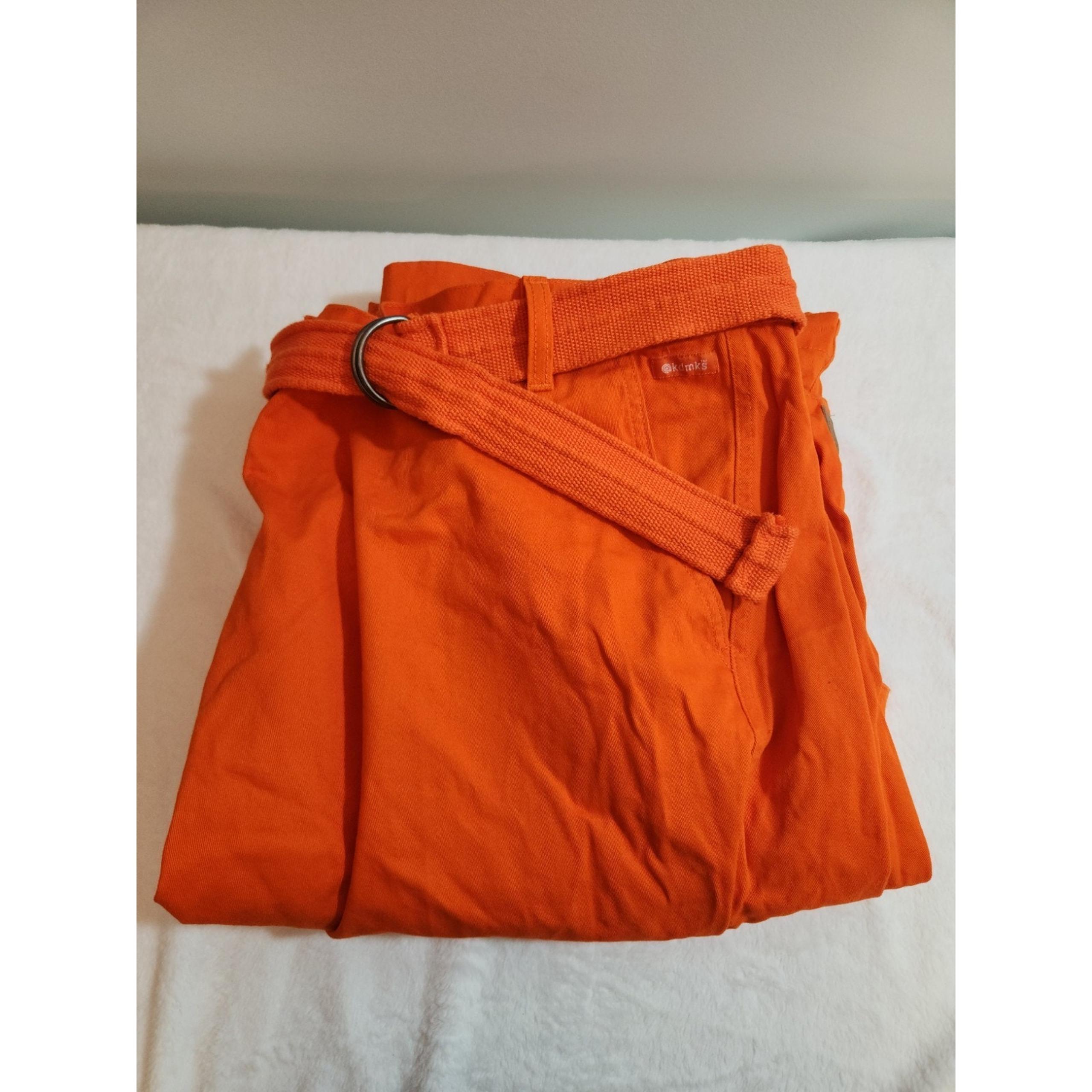 Akademiks Cargo Shorts Mens 52 (51) Orange Y2K Streetwear Incs Belt 100% Cotton