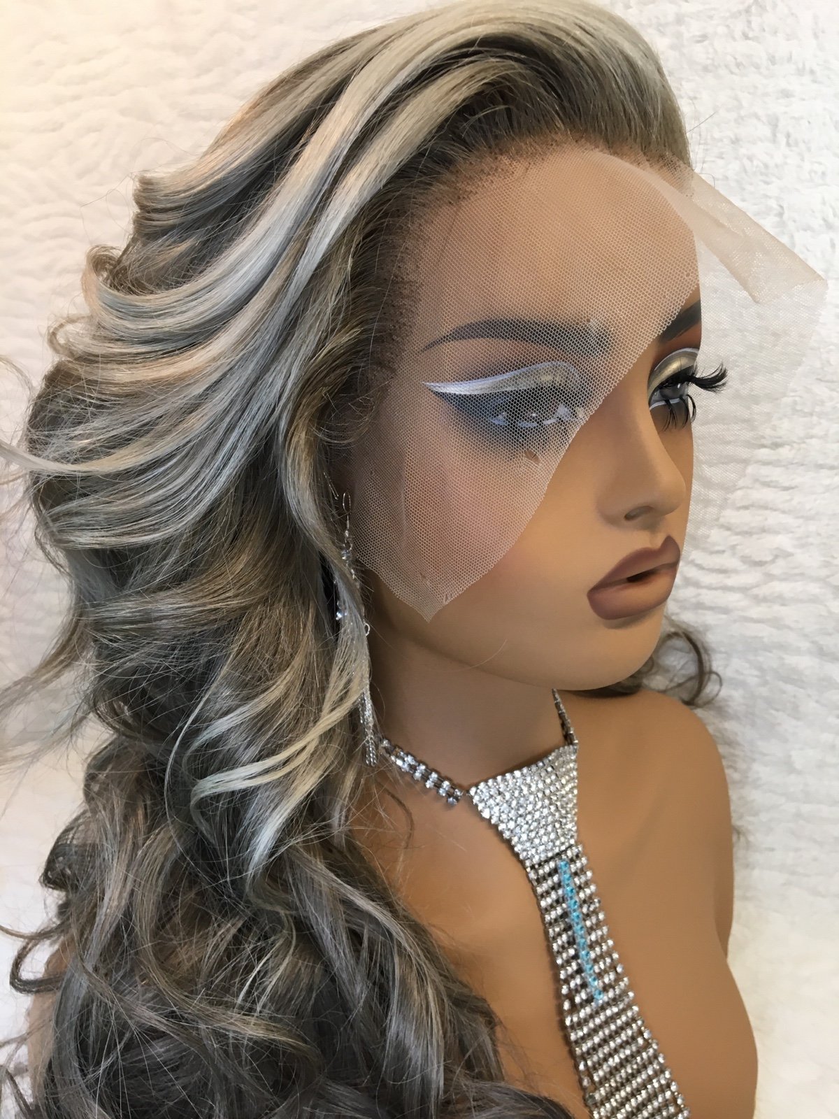 Elegant mannequin head bust for wig, jewelry and hat display