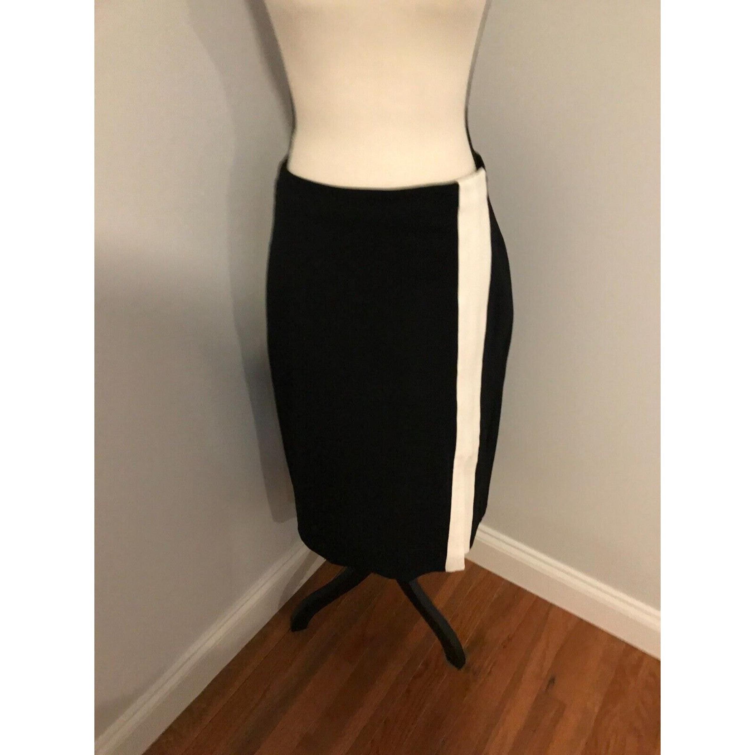 Anthropologie Maeve Black/White Two-Toned Pencil Skirt - Size Medium