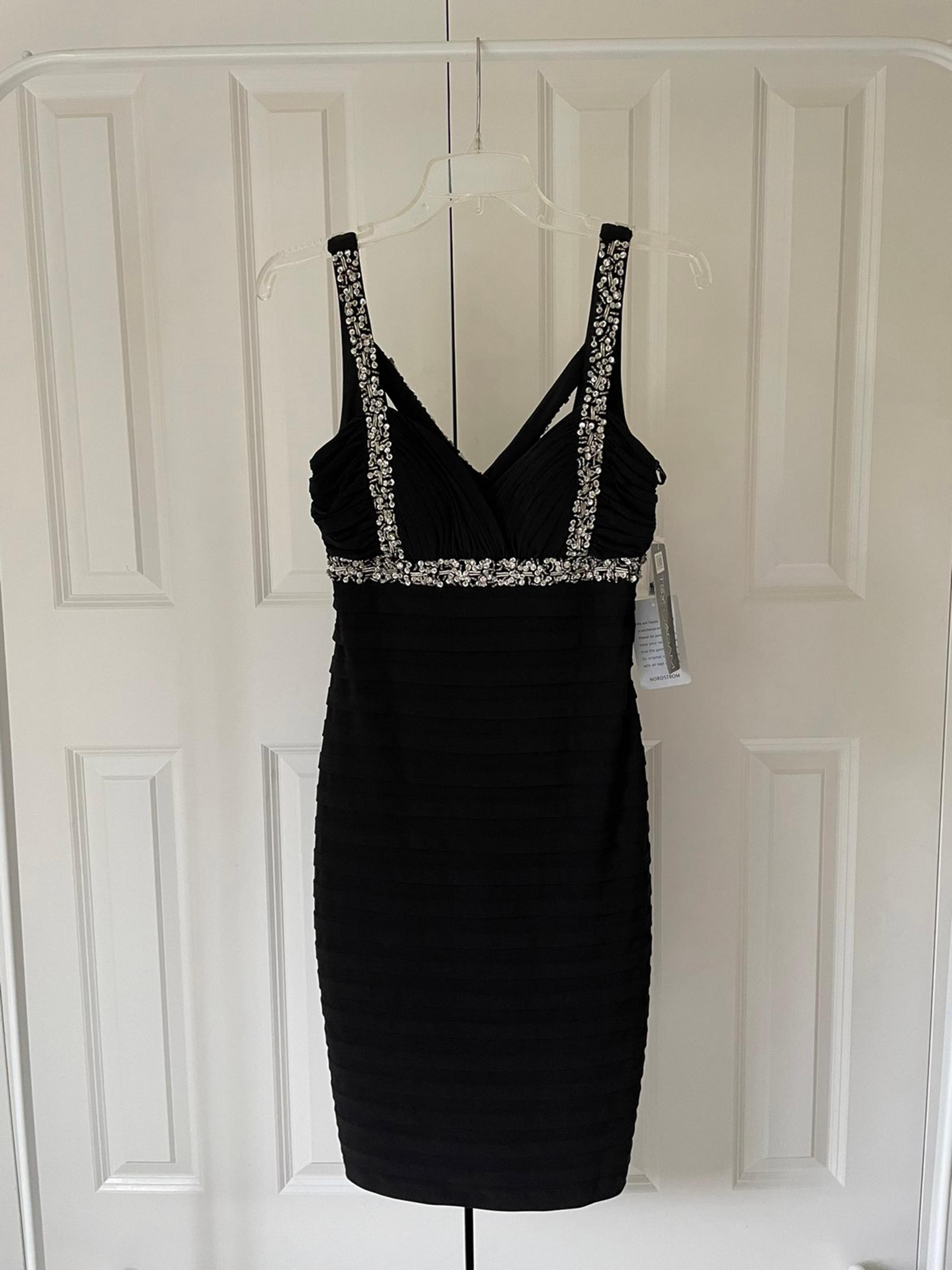 Betsy & Adam Black Knee Length Dress