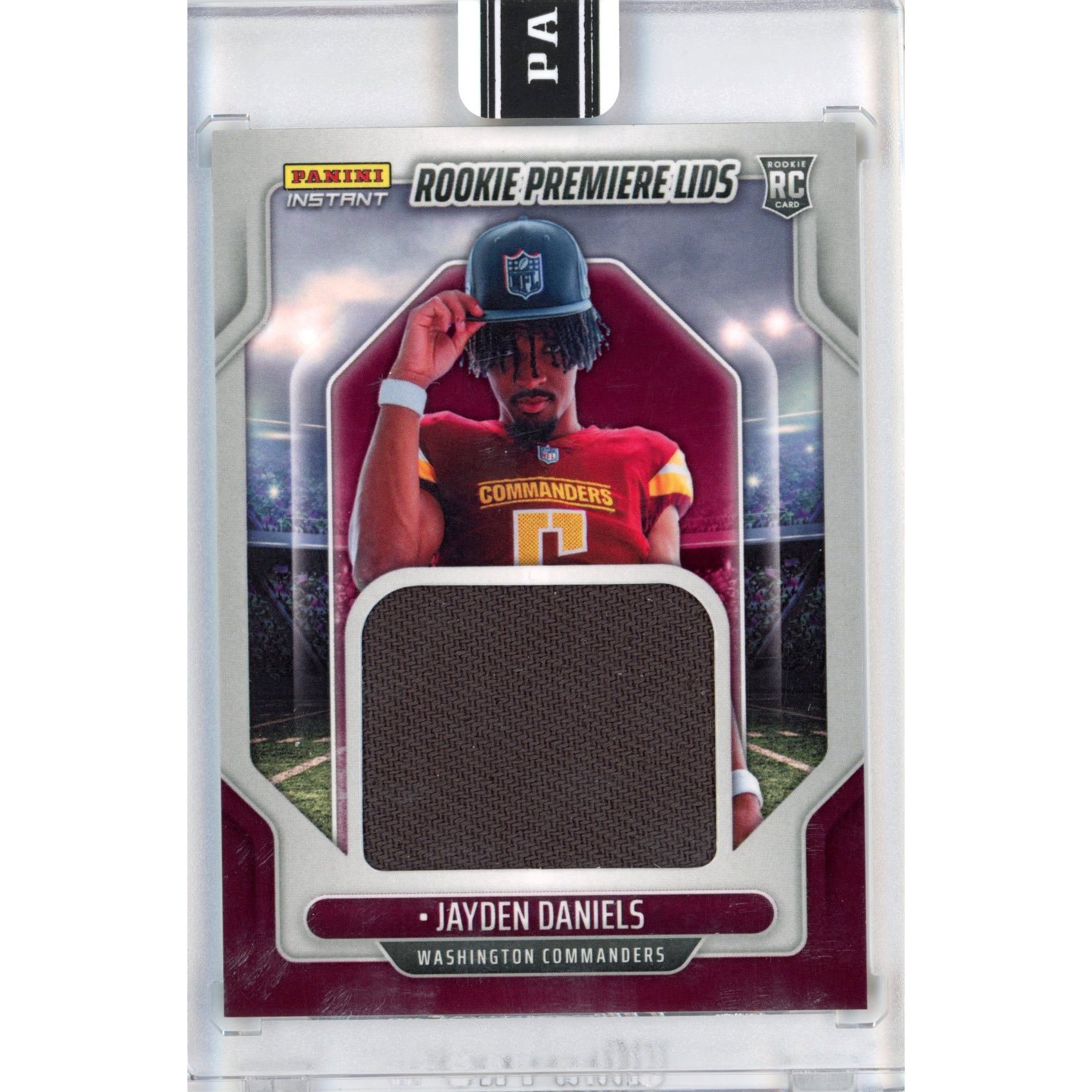2024 Panini Instant Jayden Daniels #RPL-15 Rookie Premiere Lids #/10 Rookie Ca