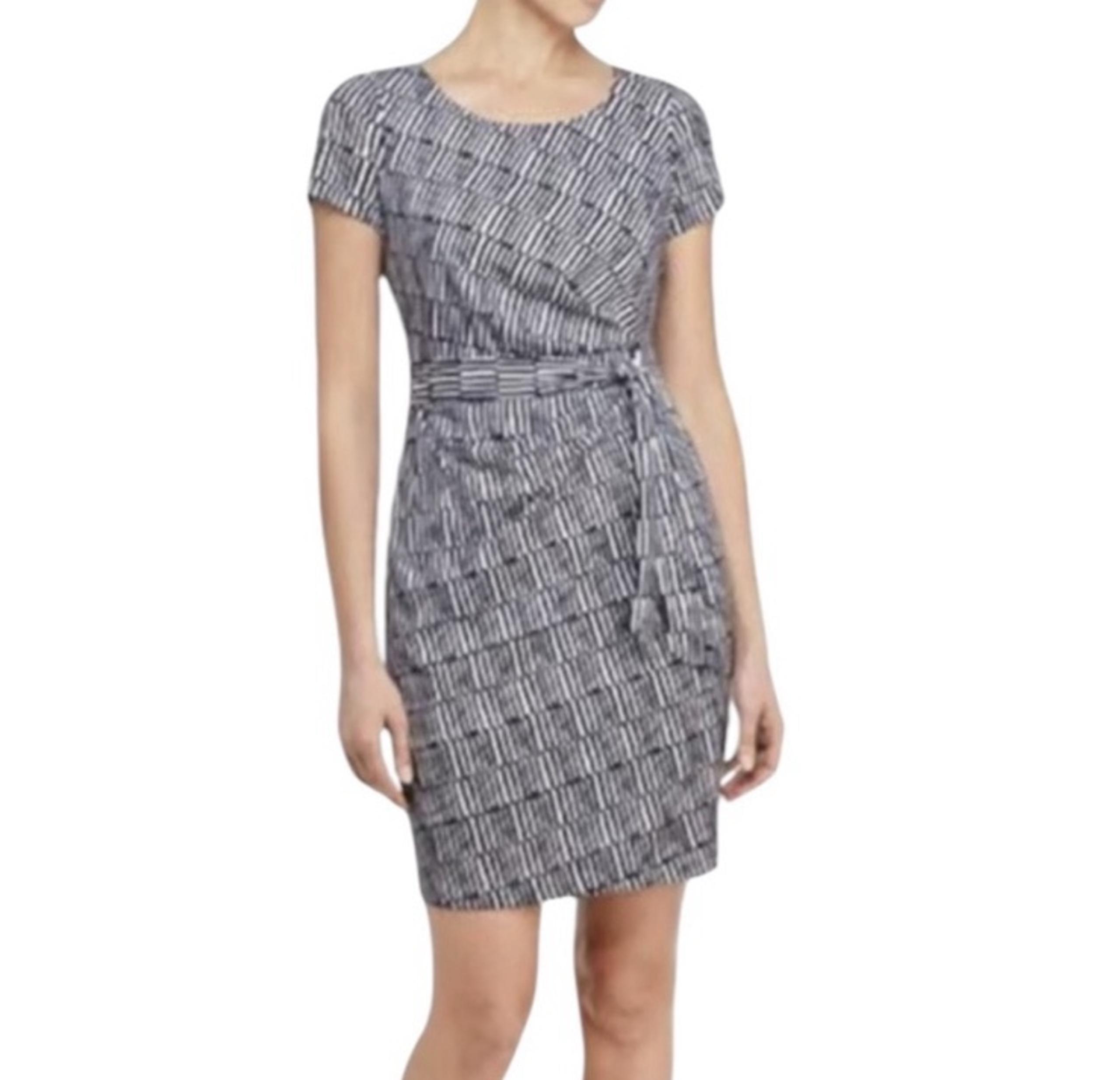 NYDJ Veronica Ruched Tie Waist Dress $148